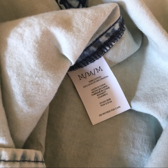 CABI | Acid Wash Embroidered Cotton Button Down - Picture 6 of 7